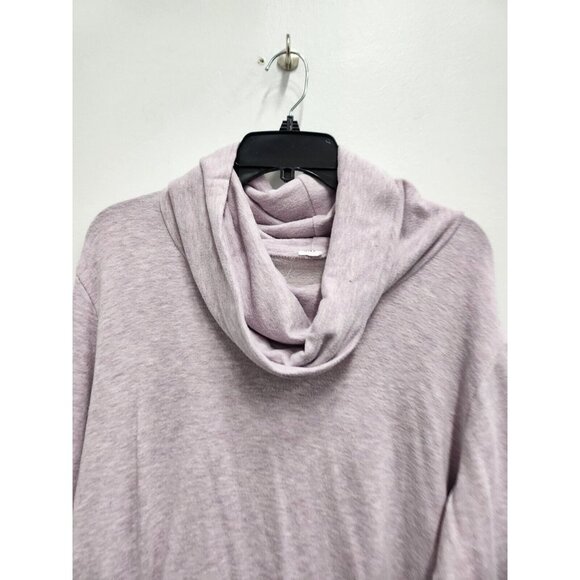Gap Womens Sweatshirt Size XL Lavender Heather Cowl Neck Long Sleeve Pullover - Picture 2 of 8